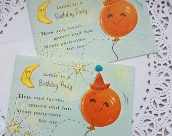 Vintage Embossed Birthday Party Invites