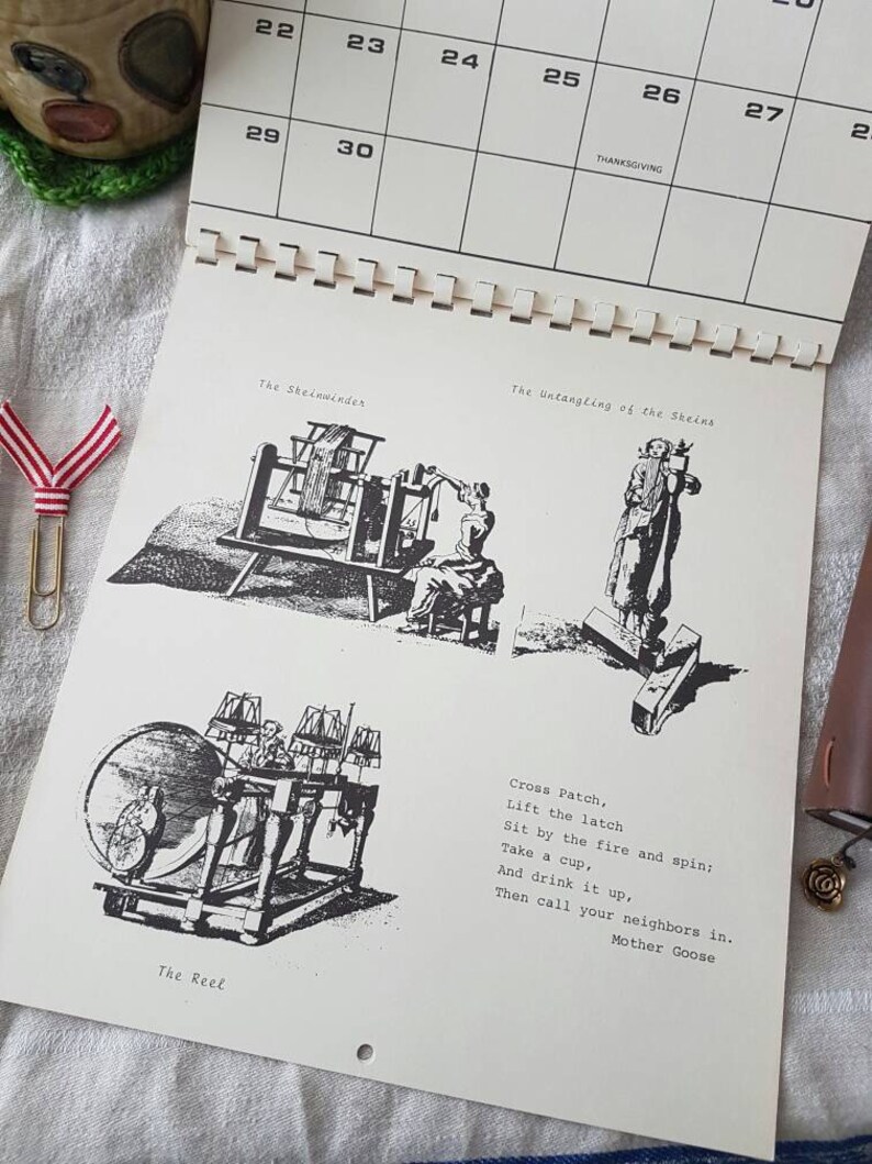 1981 Vintage Textile Calendar for Weavers and Fiber Artists