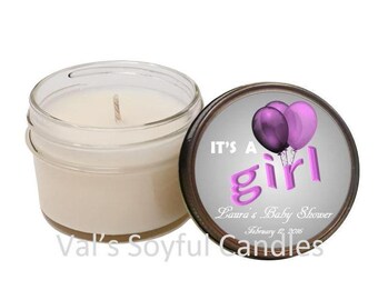 Baby Shower Favor / Girl / Soy Candle Favor