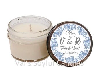 Wedding Favor / Personalized Soy Candle Favor