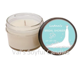 Bridal Shower Favor / Personalized Soy Candle Favor