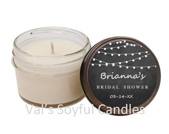 Chalkboard Bridal Shower Favor / Personalized Soy Candle Favor