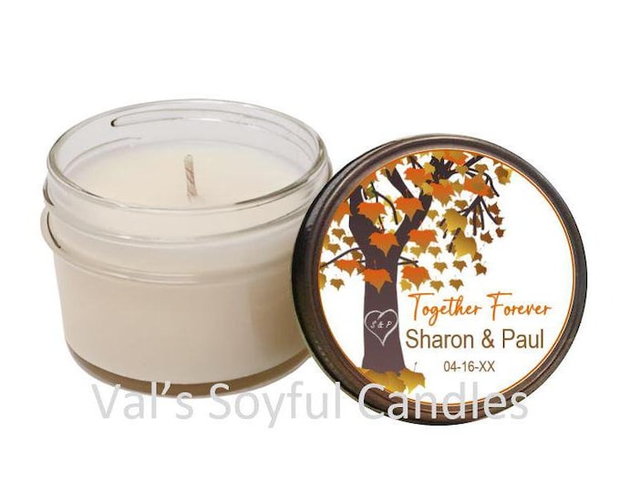 Featured listing image: Fall Wedding Favor / Personalized Soy Candle Favor