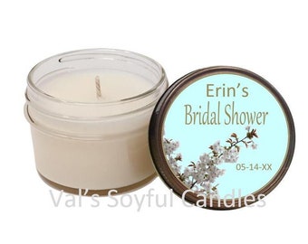 Bridal Shower Favor / Personalized Soy Candle Favor