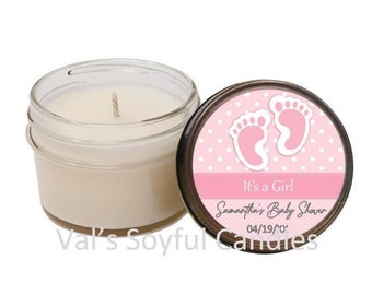 Baby Shower Favor / Girl / Soy Candle Favor