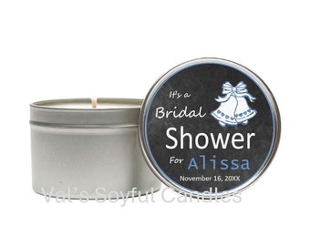 Chalkboard Bridal Shower Favor / Personalized Soy Candle Favor