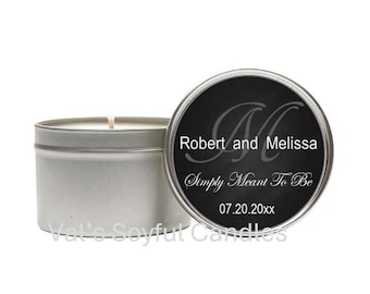 Monogram Wedding Favor / Personalized Soy Candle Favor