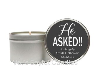 Chalkboard Bridal Shower Favor / Personalized Soy Candle Favor