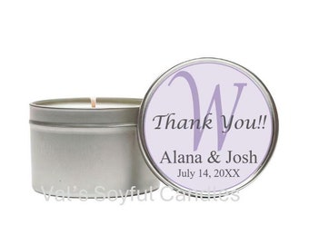 Monogram Wedding Favor / Personalized Soy Candle Favor