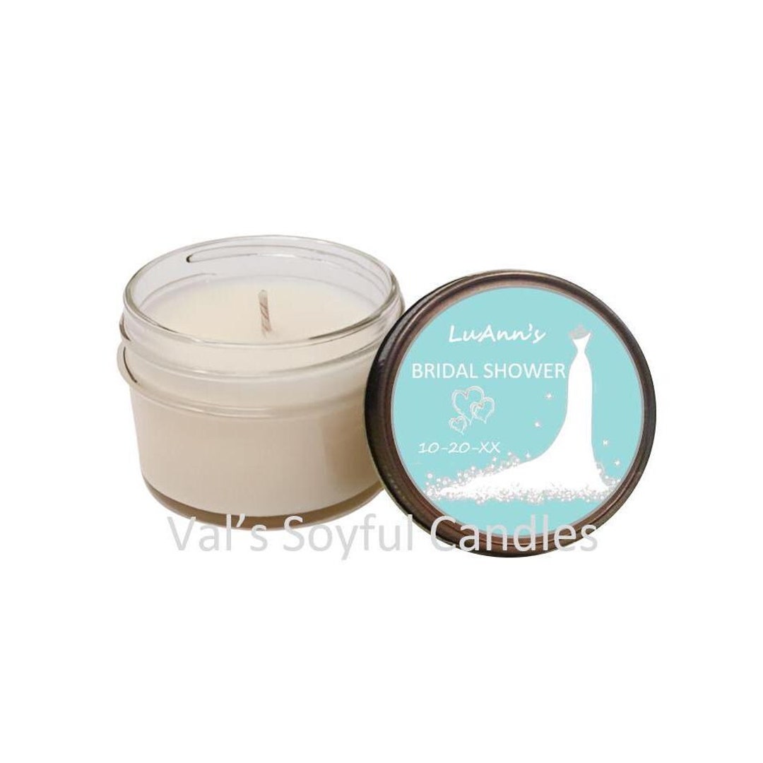 Bridal Shower Favor / Personalized Bridal Shower Favor / Soy Candle ...