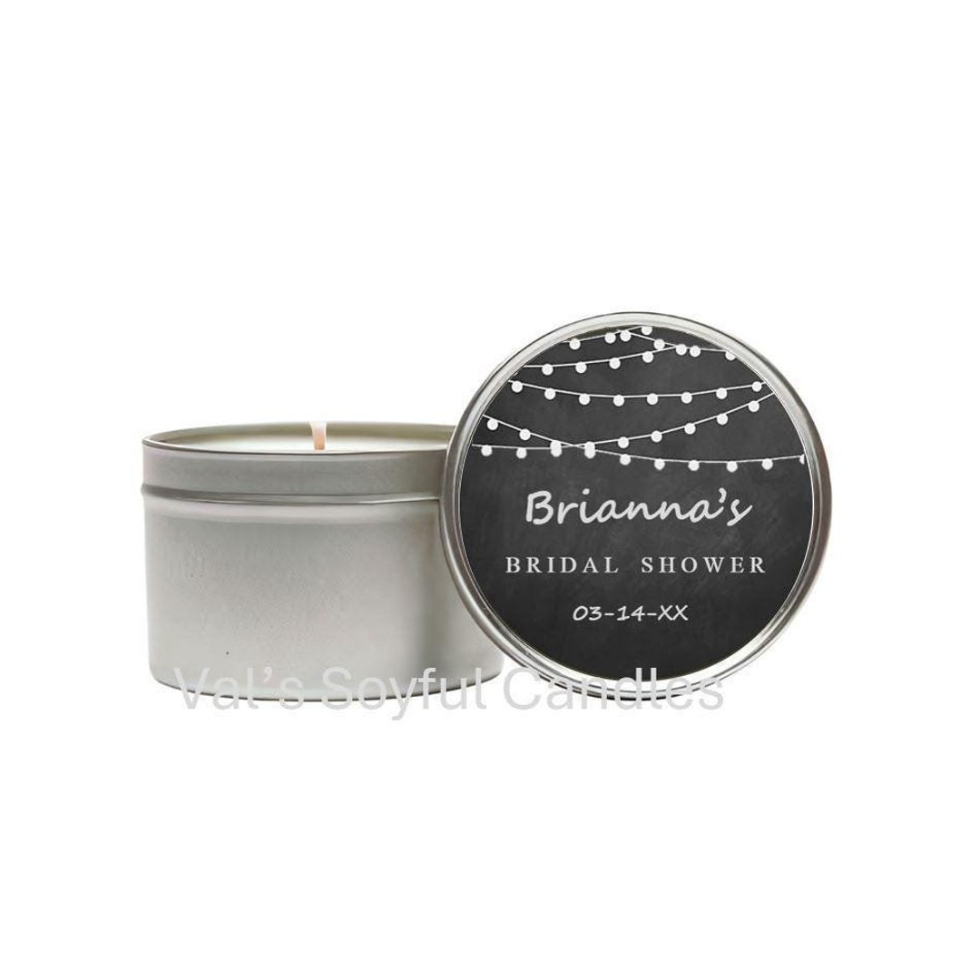 Chalkboard Bridal Shower Favor / Personalized Bridal Shower Favor / Soy ...