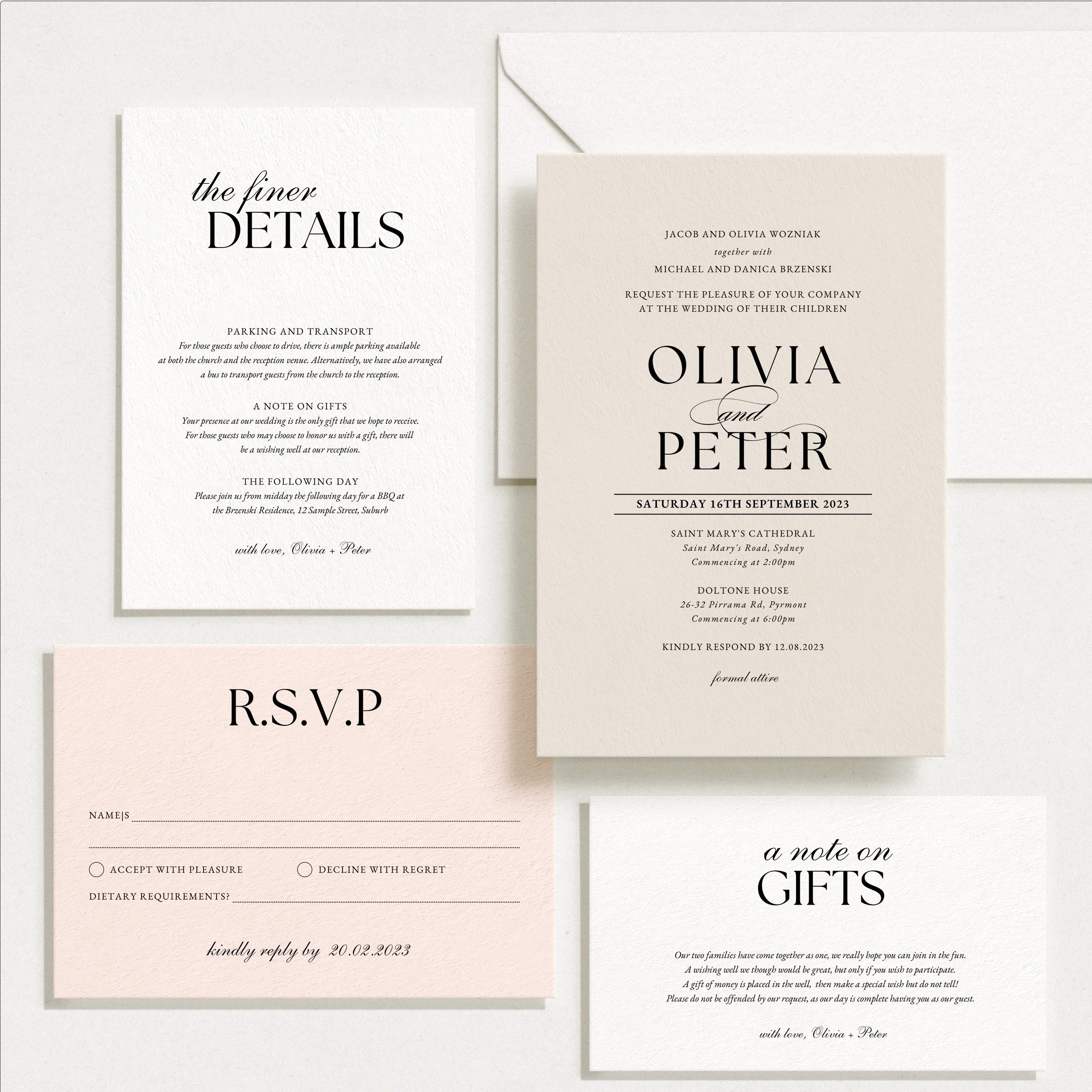 Printable Wedding Invitation Suite | TIMELESS | Modern Wedding ...