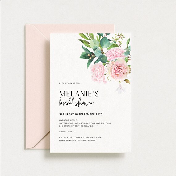Printable Bridal Shower Invitation BLOSSOM Kitchen Tea - Etsy