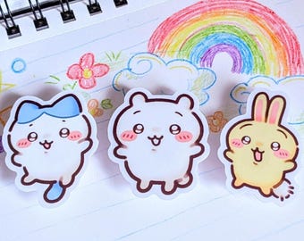 CHIIKAWA Chiikawa Hachiware Usagi Cute Vinyl Sticker Set | Waterproof Weatherproof Stickers | Kawaii Anime Japanese Mascot