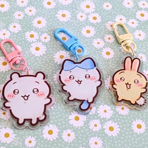 CHIIKAWA Chiikawa Hachiware Usagi Cute Acrylic Keychains | Cute Acrylic Charms | Clear Acrylic Accessories | Anime Japanese Mascot Keychain