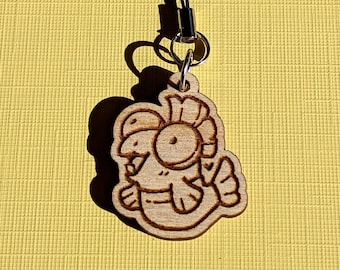 Splatoon 3 Little Buddy Smallfry Small Fry Mini Wood Phone Charms | Wood Cut Charms | Laser Cut Accessories | Wood Accessories