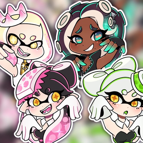 Splatoon Idol Vinyl Stickers Etsy