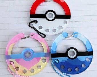CARABINER Pokeball Dive Ball Heal Ball Acrylic Carabiners | Cute Acrylic Charms | Clear Acrylic Accessories | Keychain Organizer Holder