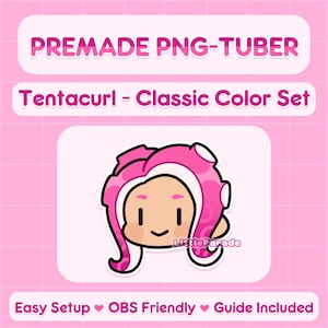 Tentacurl Splatuber - 6 Tintenfarben, 5 Hauttöne | Vorgefertigte PNG-Tuber Splatoon V-Tuber Vtuber Model Livestreaming Stream Twitch Youtube OBS