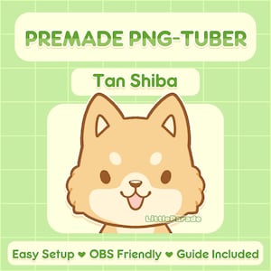 Tubercule PNG préfabriqué modèle Tan Shiba | 6 expressions | V-tuber, Vtuber, diffusion en direct, diffusion en continu, Twitch, Youtube, OBS