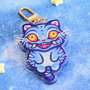 KDH K-Pop Demon Hunters Derpy Tiger Sussie Crow Acrylic Keychains | Cute Acrylic Charms | Clear Acrylic Accessories | Huntrix Rumi Zoey Mira