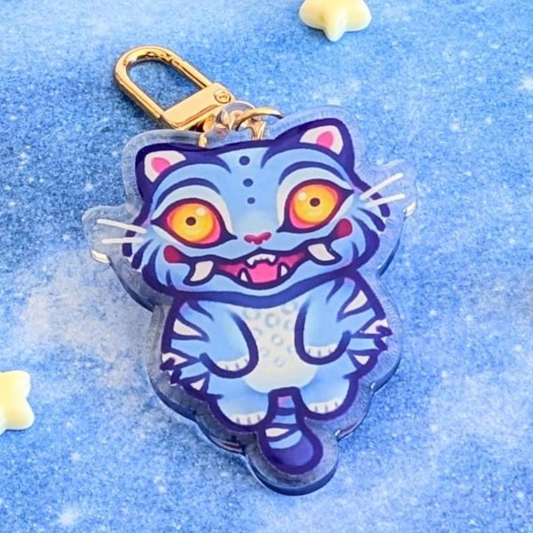 KDH Derpy Tiger Sussie Crow Acrylic Keychains | Cute Acrylic Charms | Clear Acrylic Accessories | K-Pop Demon Hunters
