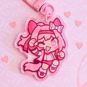 UMA MUSUME Haru Urara Cute Acrylic Keychains | Cute Acrylic Charms | Clear Acrylic Accessories | Umamusume Pretty Derby Game