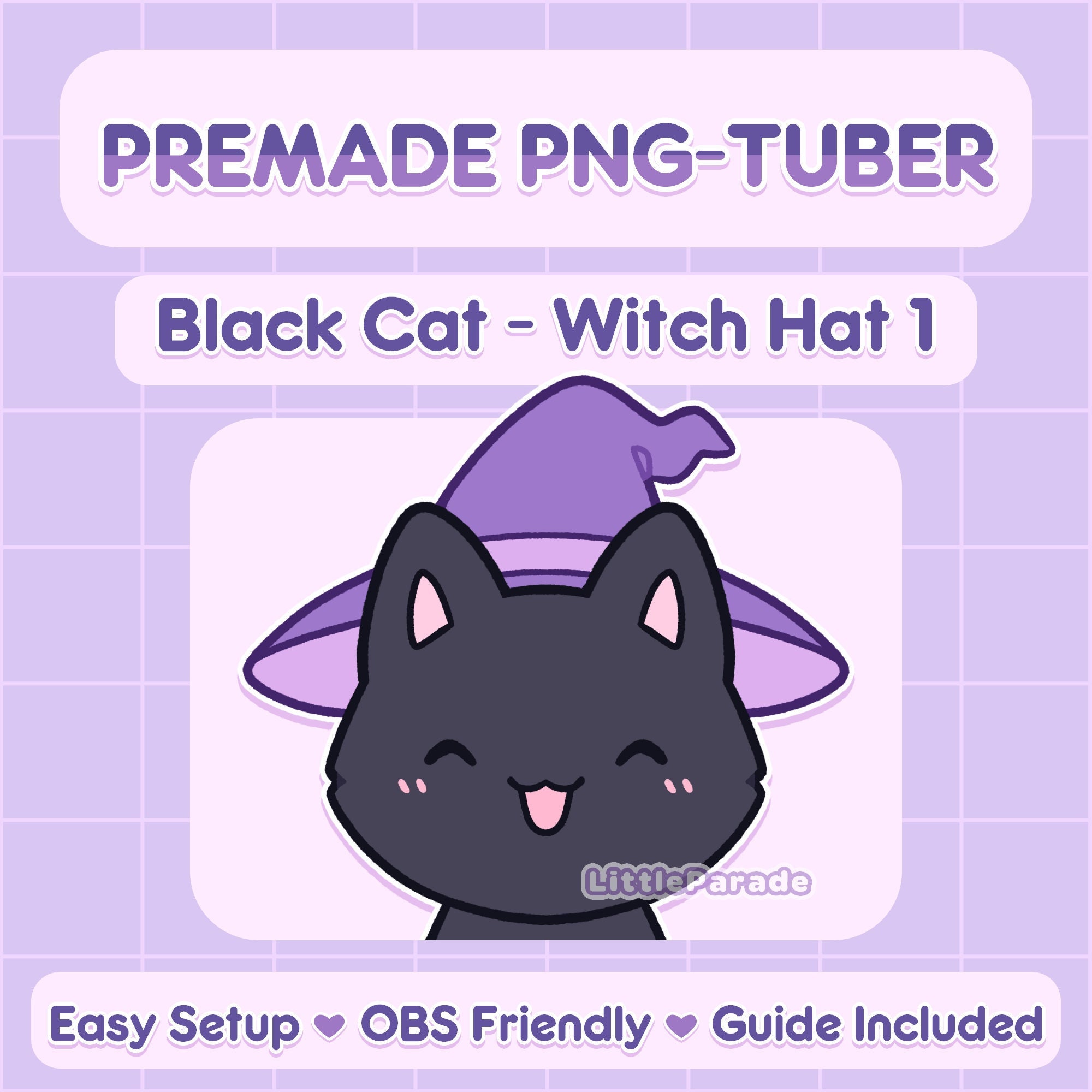 Pngtuber Model CAT'O'LANTERN Reactive Image (Instant Download) 