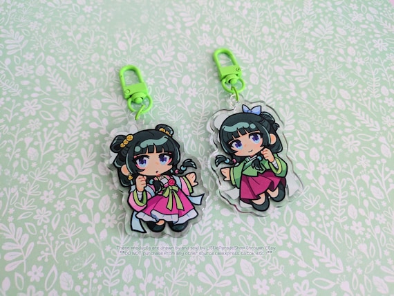 The Apothecary Diaries Maomao Garden Party Acrylic Keychains | Cute Acrylic Charms | Clear Acrylic Accessories | Anime Manga Keychain