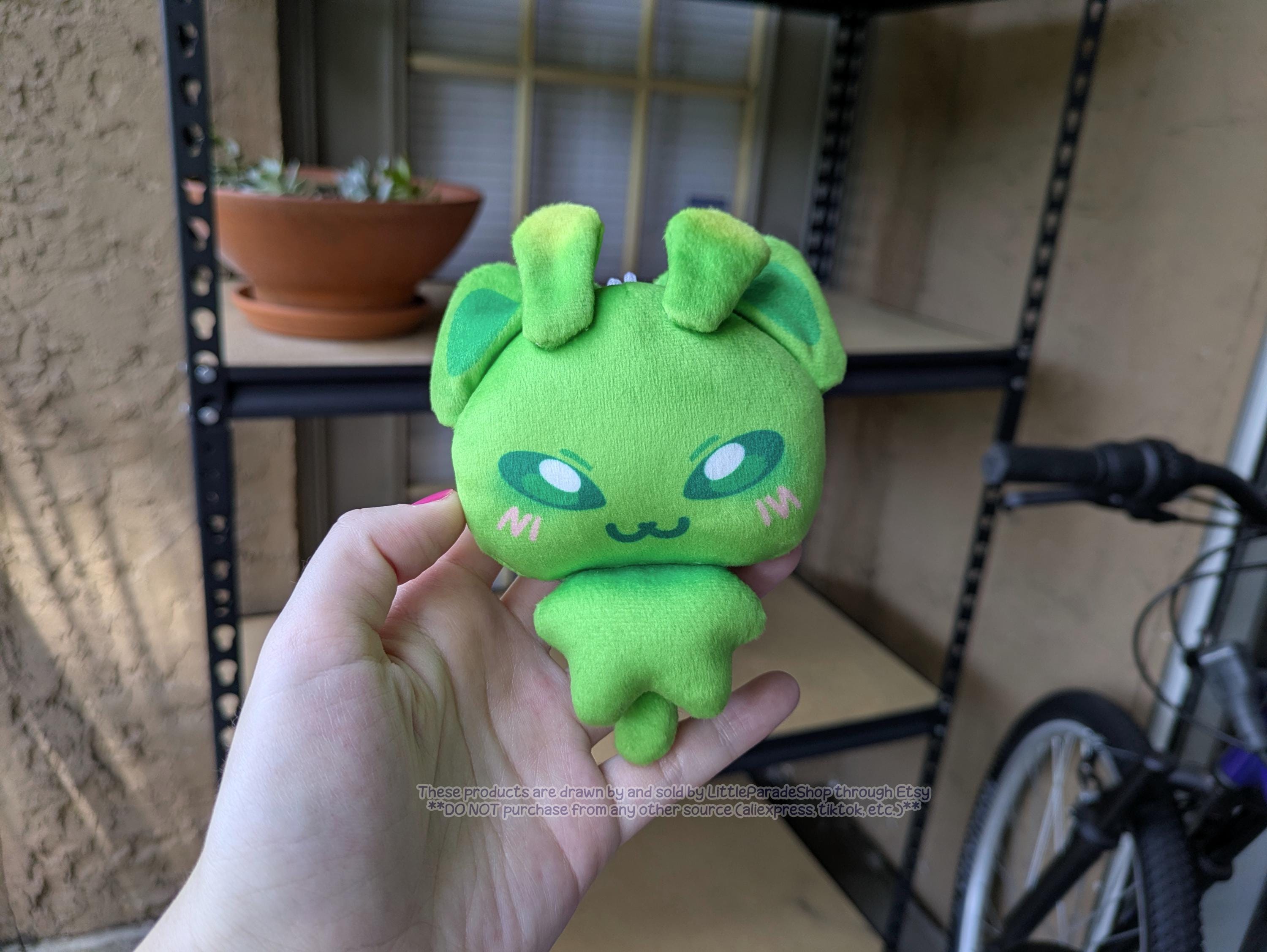 PLUSH Green Alien Cat Plushie Keychain | Soft Keychain Toy | Stuffed ...