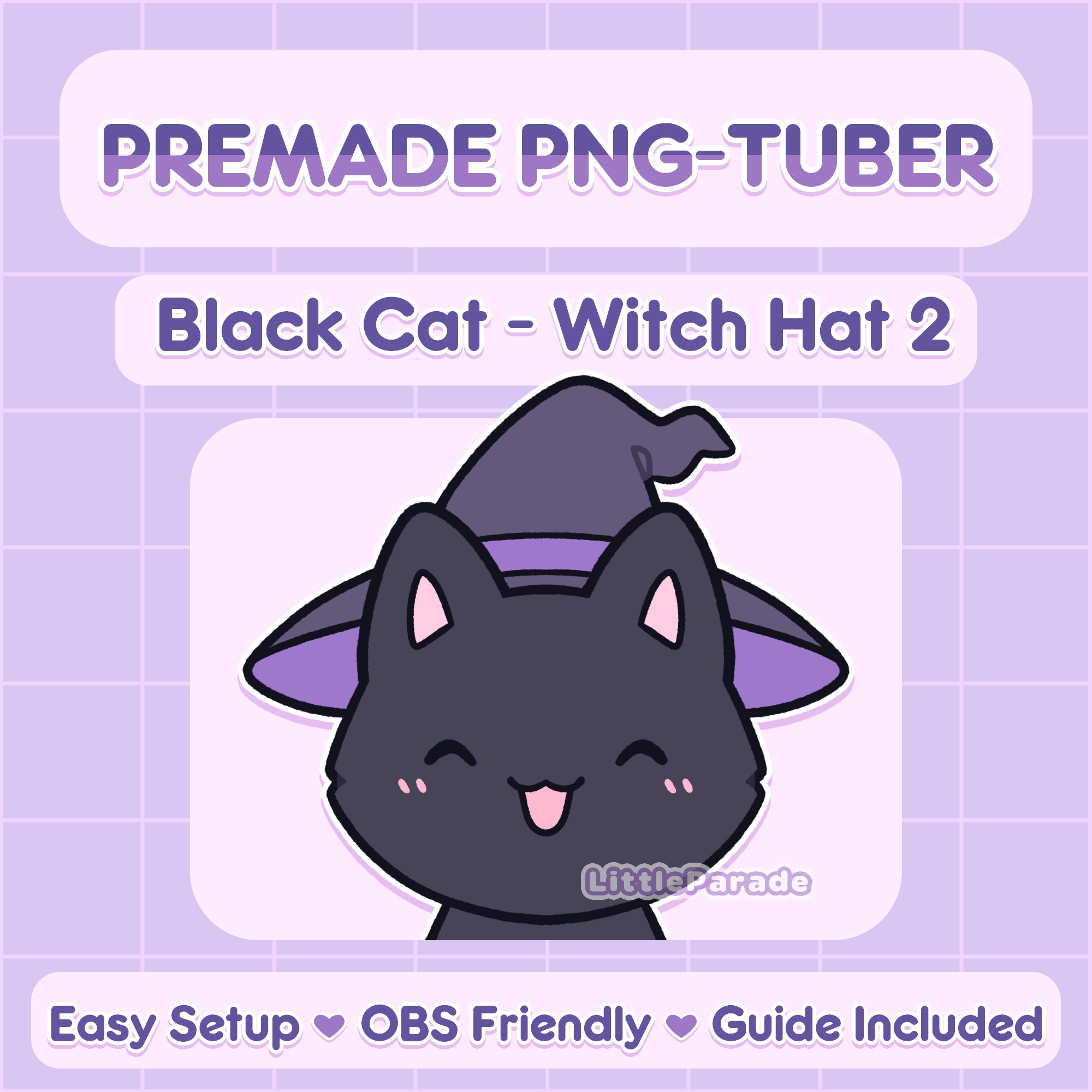 Pngtuber Model CAT'O'LANTERN Reactive Image (Instant Download) 