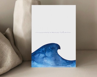 SEA, OCEAN, Wave, Summer, Holiday, Birthday Card, Holiday Card, Summer Greetings, Sound of the Sea, Postcard DIN A6