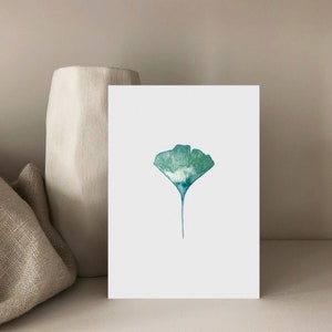 Karte Botanik, Pflanzenkarte, Karte grün, Pflanzenmotiv, Pflanzenaquarell, Postkarte DIN A6
