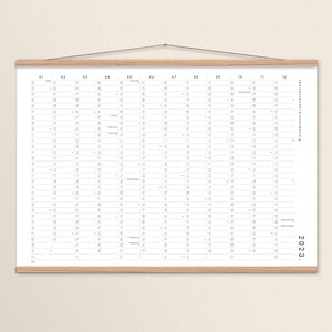 Annual planner A2/A1 with adhesive dots 2024, calendar with stickers, annual overview, large calendar, calendar poster, wall calendar image 4