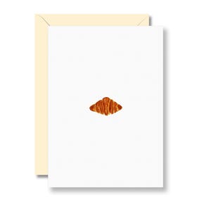 Croissant Karte, Postkarte Croissant, Croissant, Aquarelle Karte, Frühstück, Kaffee,Kuchen, Bäcker, Din A6
