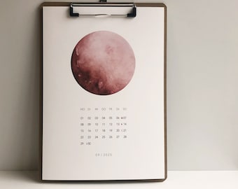 Kalender 2026, Mondkalender, Aquarellkalender, Tischkalender, Jahresplaner, DIN A5 oder DIN A4