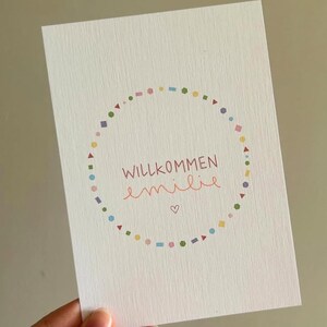 BABY CARD, birth card, newborn card, welcome baby, baby name card, personalized card, building blocks, birth card - DIN A6