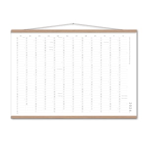 Calendario grande A1, calendario 2026, calendario 2025, póster calendario grande, calendario con puntos adhesivos, planificador anual, resumen anual, DIN A1