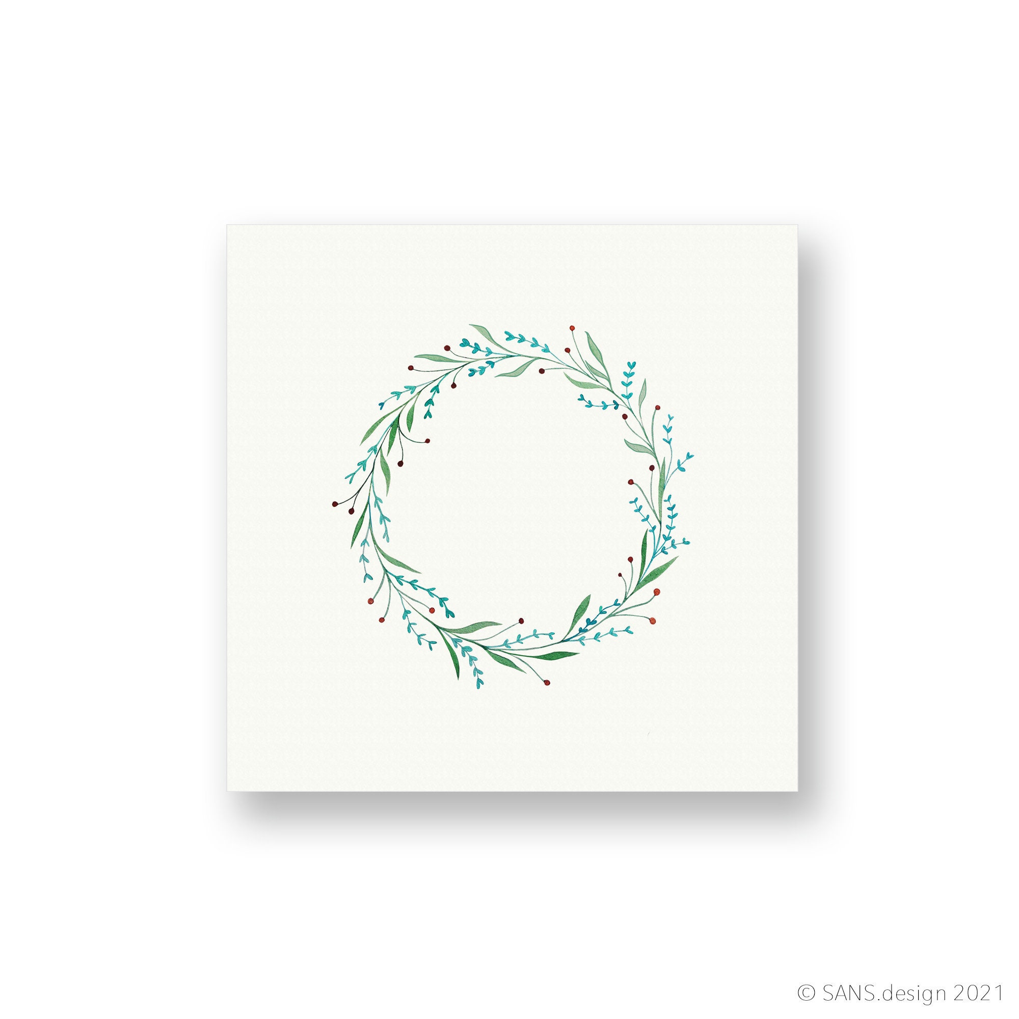 BLUMENKRANZ Karte zur Hochzeit Baby-Karte Karte zur | Etsy