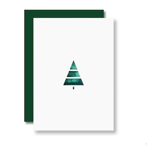 PREMIER ARBRE, CARTE DE NOËL, Joyeux Noël, Carte de l'Avent, Carte de Noël, Joyeuses Fêtes, Cadeau de Noël, abstrait, vert foncé, DIN A6