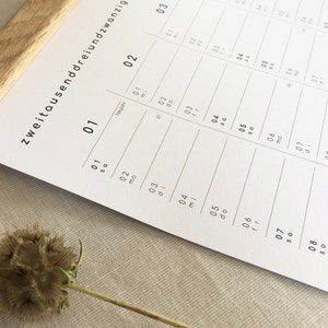 Kalender mit Aufklebern 2024, Kalender mit Klebepunkten, Kalenderposter, Jahresplaner, langer Kalender, Jahresübersicht, 29,7 x 84,1 Bild 3