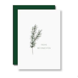 BIGLIETTO DI NATALE, BUON NATALE, ramo di abete, albero di Natale, biglietto pieghevole, Natale, motivo invernale, regalo di Natale, biglietto pieghevole Din A6