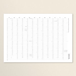 Annual planner A2/A1 with adhesive dots 2024, calendar with stickers, annual overview, large calendar, calendar poster, wall calendar image 5