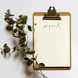 Calendar with clipboard, birthday calendar, annual calendar, family calendar, planner, perpetual, DIN A4 or DIN A5 Klemmbrett A5