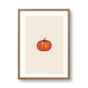 KÜRBISPOSTER, Artprint, Halloweendekoration, Kürbis, Kürbisdeko, Herbstposter, Herbstdekoration, Halloweenposter, Küchenposter, Aquarell, A4