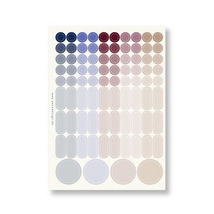 Punti adesivi BLU, adesivi blu, adesivi calendario, adesivi per pianificare, organizzare, adesivi, adesivi calendario, 84 punti adesivi per foglio