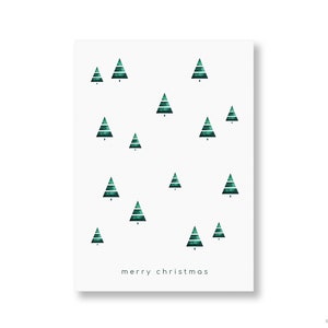 Cartolina di buon Natale, buon Natale, alberi di Natale, cartolina di Natale, cartolina invernale, cartolina di Natale, Din A6 con busta