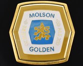 Molson Beer Solid Brass Vintage Belt Buckle