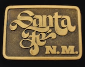 Santa Fe New Mexico Vintage Belt Buckle - 1970s CDC Metalworks