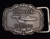 1976 Star Trek Paramount Pictures NCC-1701 Small Vintage Belt Buckle